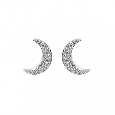 Stříbrné náušnice Hot Diamonds Crescent Micro Bliss DE553
