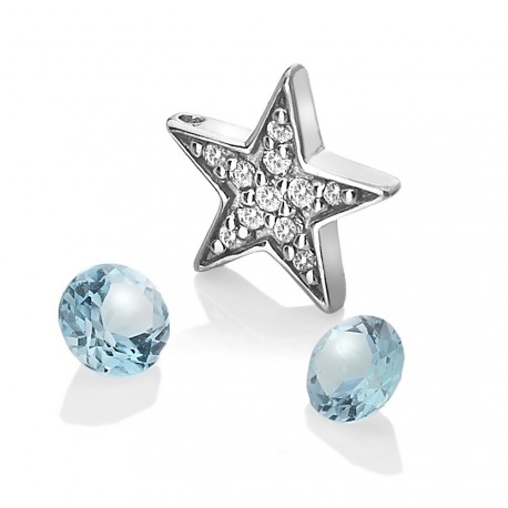 Přívěsek Hot Diamonds Anais element hvězda modrý Topaz AC110