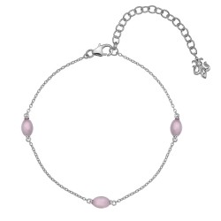 Náramek Hot Diamonds Anais růžový křemen AB010