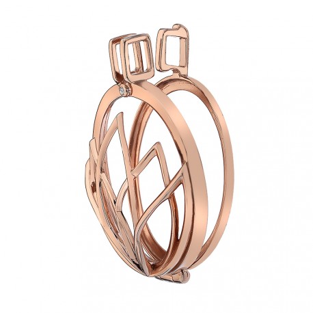 Stříbrný přívěsek Hot Diamonds Emozioni Rinscita Rose Gold Plated Coin Keeper EK038