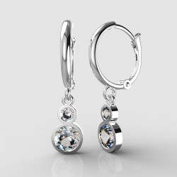 Dětské zlaté náušnice BeKid - 864 sněhulák - kruhy 1340 11mm (bílé zlato Au585)