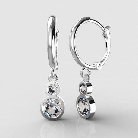 Dětské zlaté náušnice BeKid - 864 sněhulák - kruhy 1340 11mm (bílé zlato Au585)