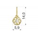 Dětské zlaté náušnice s diamanty BeKid M - 607 (bílé zlato)