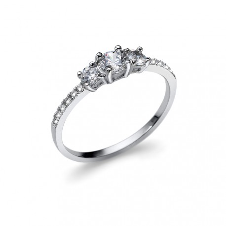 Stříbrný prsten Oliver Weber Opt - 63233 (crystal)