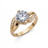 Stříbrný prsten Oliver Weber Success - 63232 (gold CZ crystal)