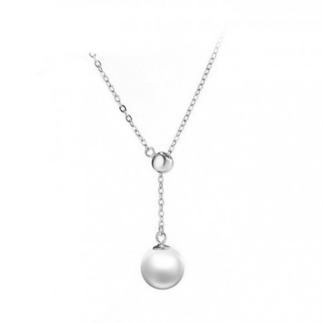 Stříbrný náhrdelník se zavěšenou perlou