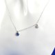 Stříbrný náhrdelník s modrým zirkonem