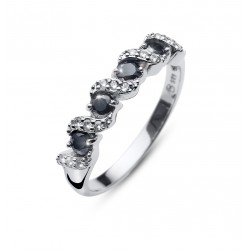 Stříbrný prsten Oliver Weber Paso - 63236 (black)