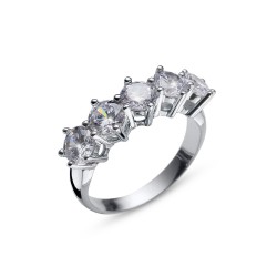 Stříbrný prsten Oliver Weber Friend - 63235 (crystal)