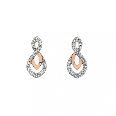 Stříbrné náušnice Hot Diamonds Lily RG DE608