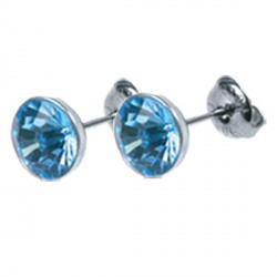 Naušnice ESSW12 aqua s krystaly Swarovski Elements