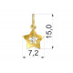 Dětské zlaté náušnice BeKid hvězdička - 824 88 (žluté zlato Au585