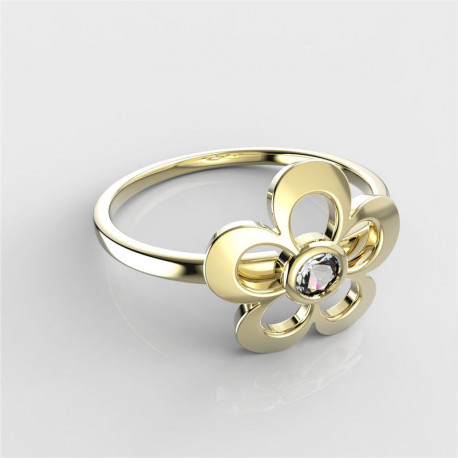 Dětský zlatý prsten BeKid květina - 833 (žluté zlato Au585