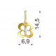 Dětské zlaté náušnice BeKid čtyřlístek - 829 88 (bílé zlato Au585