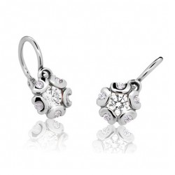 Dětské naušnice Cutie C2178-B CZ White