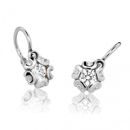 Dětské naušnice Cutie C2178-B CZ White