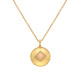 Pozlacený náhrdelník Hot Diamonds X Gemstones Coin DP936