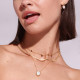Pozlacený náhrdelník Hot Diamonds X Gemstones Oval DN189