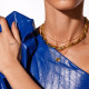 Pozlacený náhrdelník Hot Diamonds X Gemstones s Tygřím okem DN201