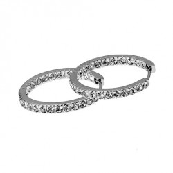 Náušnice Oliver Weber Medium - 22074 (silver/crystal)