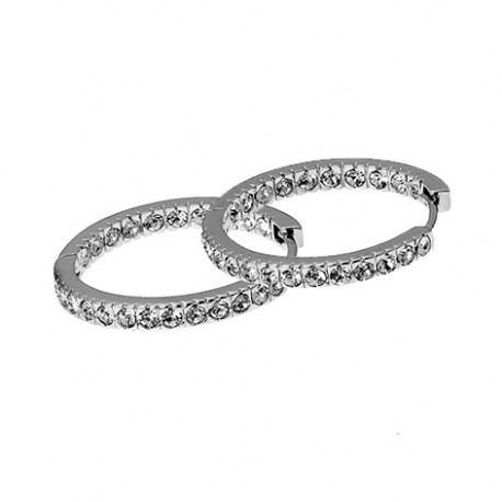 Náušnice Oliver Weber Medium - 22074 (silver/crystal)